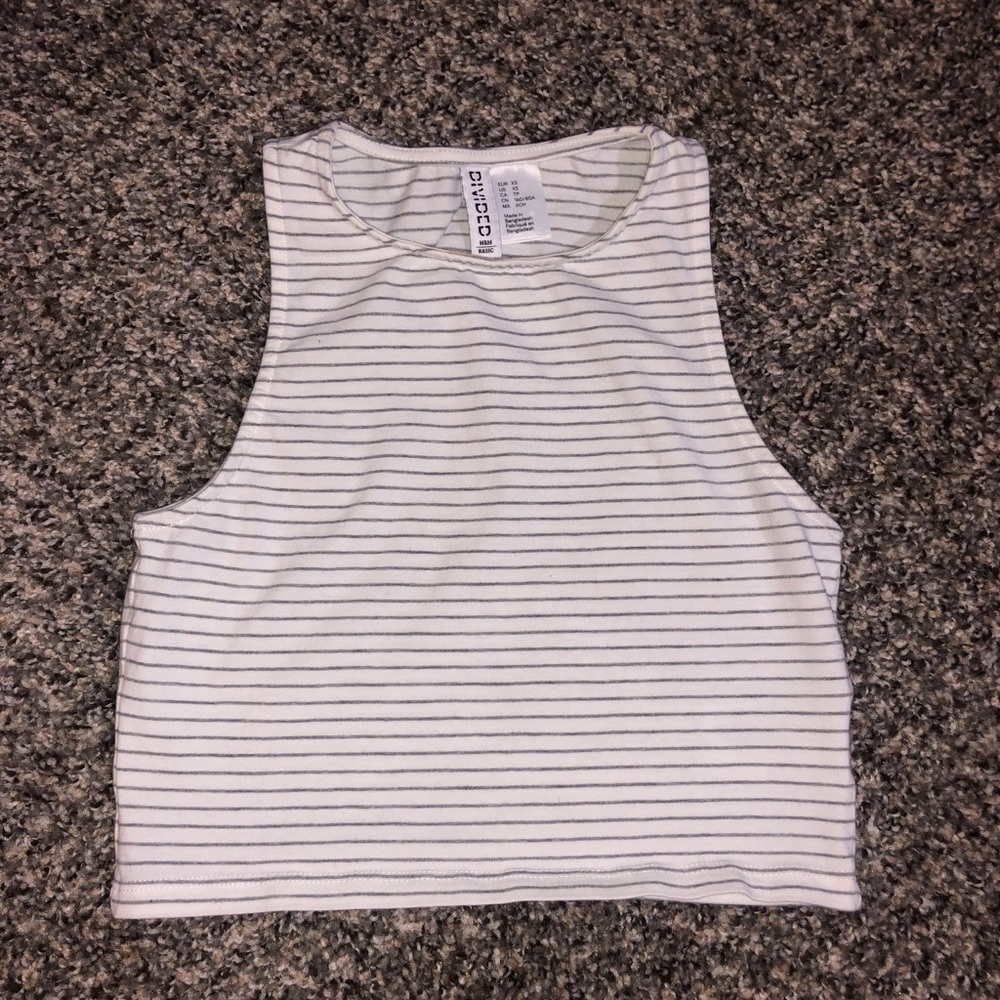 Striped sleeveless crop top